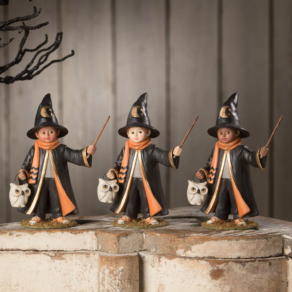 Wizard Lawrence Halloween Figurine Collectible by Bethany Lowe set