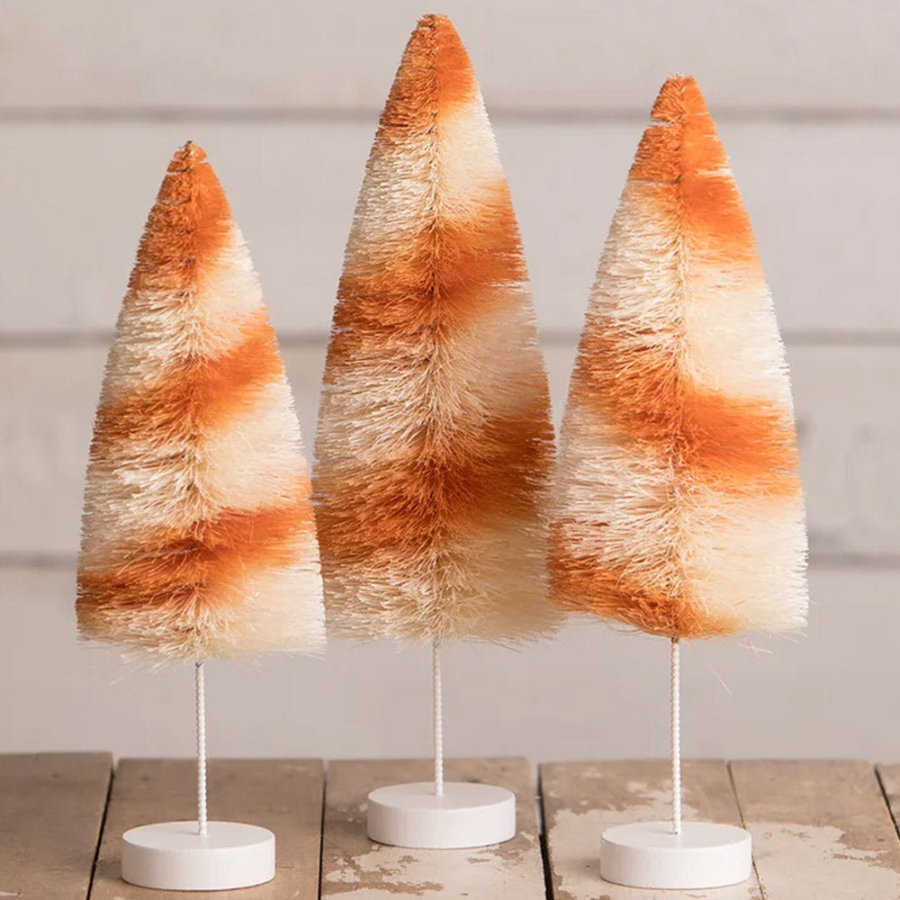Orange Stripes Delight Halloween Bottle Brush Trees by Bethany Lowe Designs