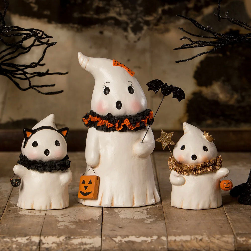 Kitty Boo Halloween Figurine by Michelle Allen for Bethany Lowe set