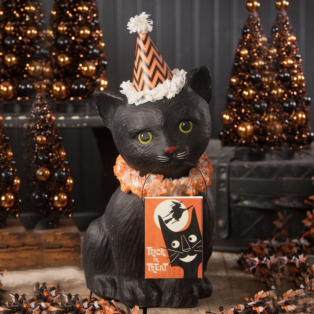 Black Cat Soiree Large Paper Mache