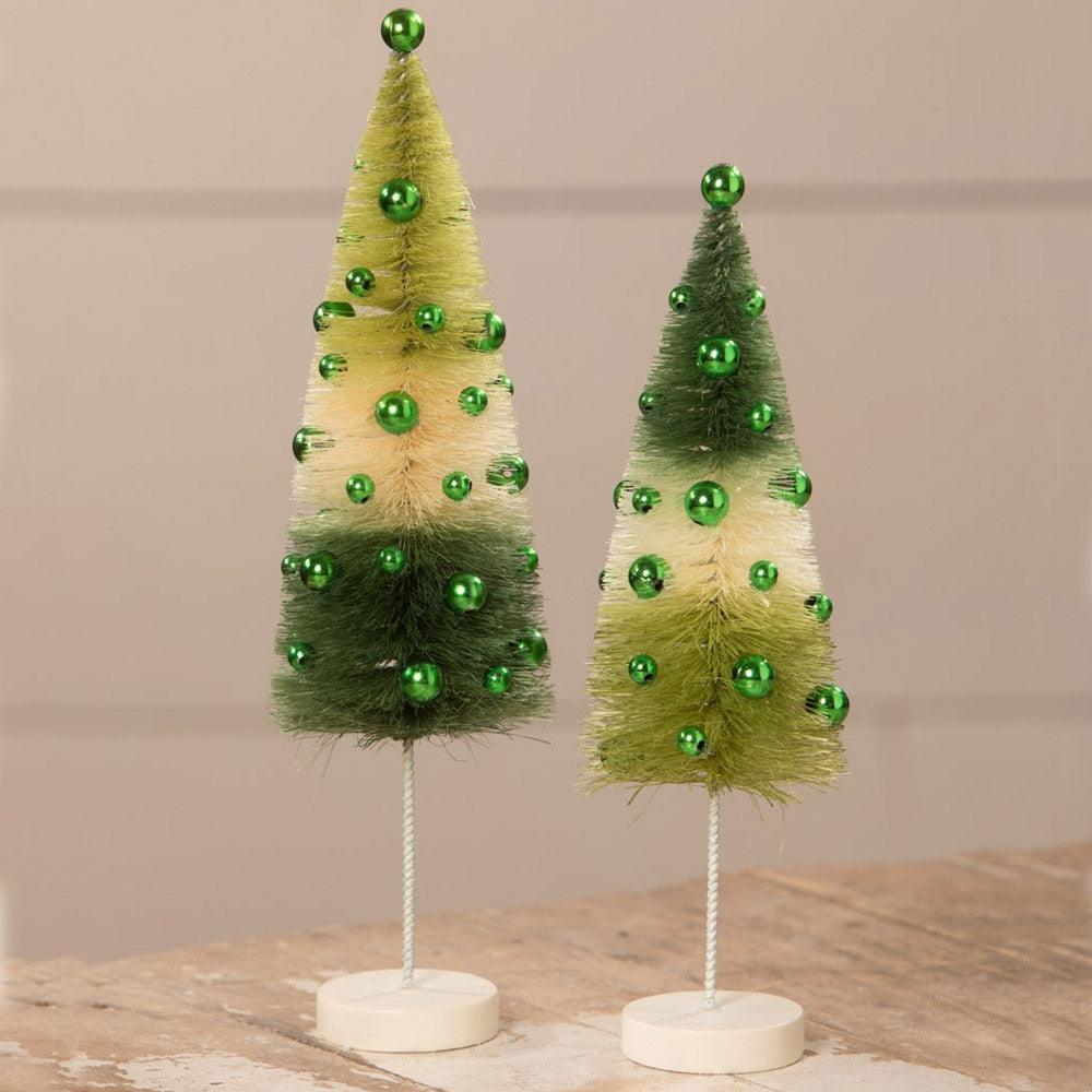 Green Tricolor Tree - Set of 2