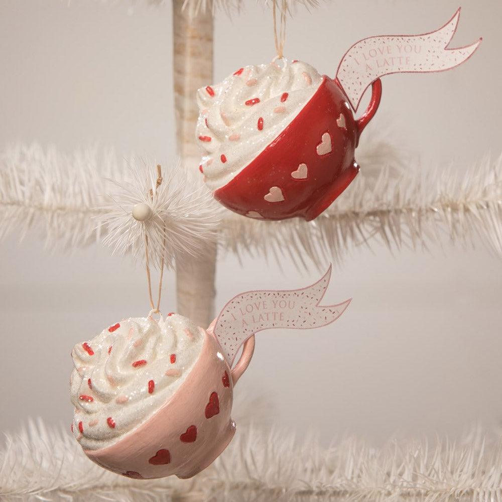 I Love You a Latte Ornament - Set of 2