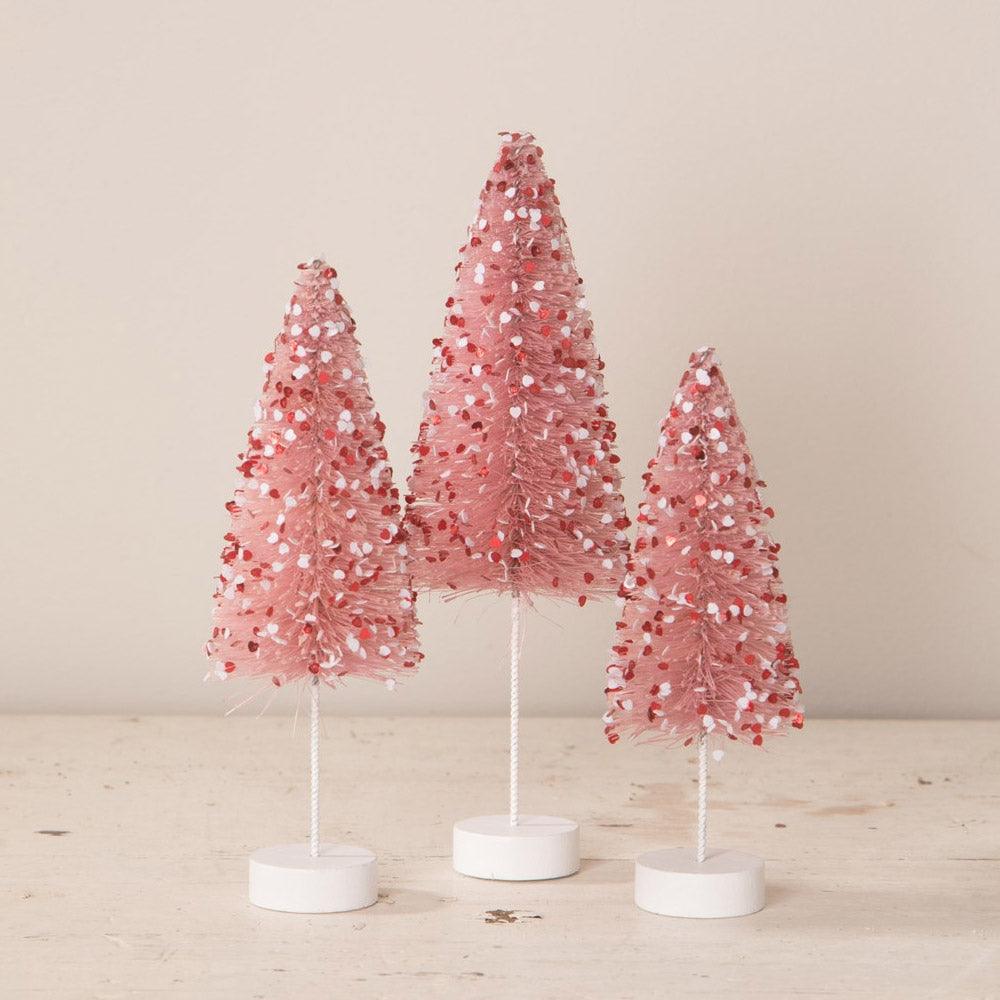 My Silly Valentine Bottle Brush Trees by Bethany Lowe Designs