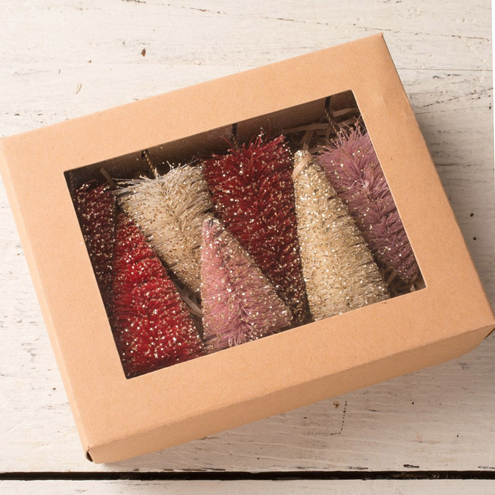 Valentine Mini Bottle Brush Trees by Bethany Lowe set