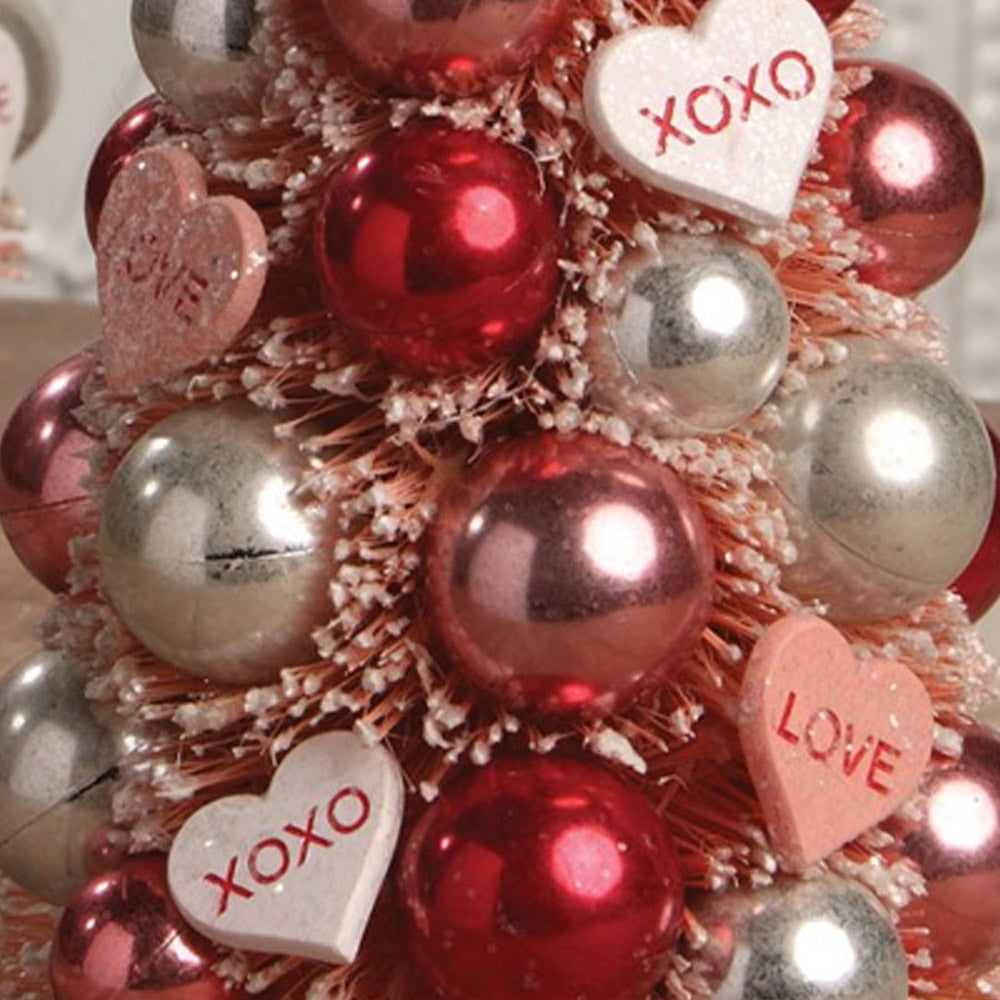 XOXO Valentine's Day Bottle Brush Tree