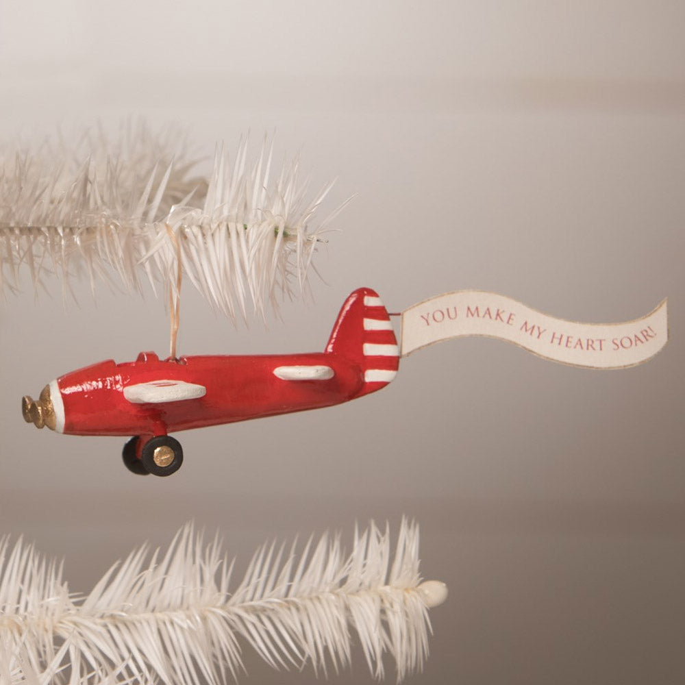 You Make My Heart Soar Airplane Ornament