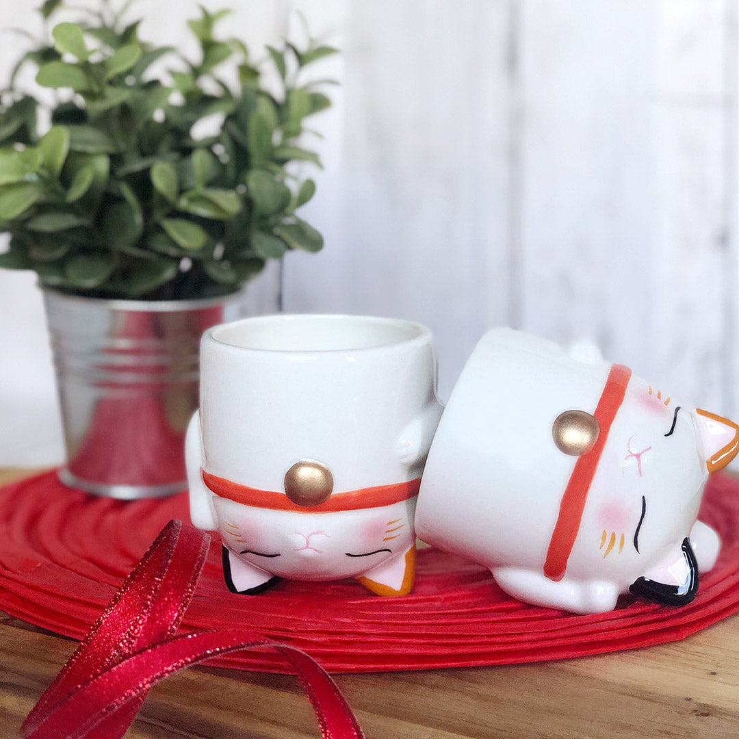 Welcome Cat 3D Creative Mug - Set of 2