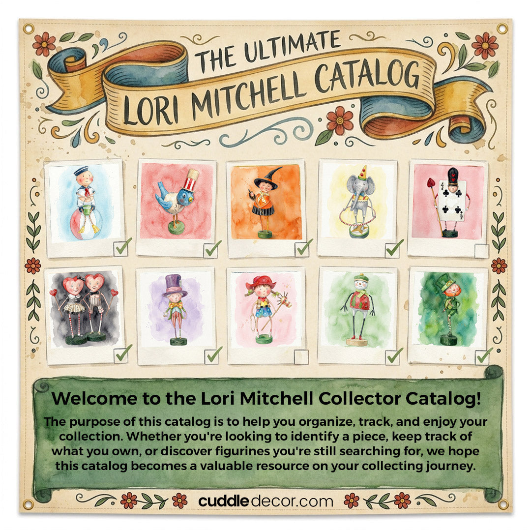 Cuddle Decor Lori Mitchell The purpose of this catalog is to help you organize, track, and enjoy your collection. A valuable resource on your collecting journey.