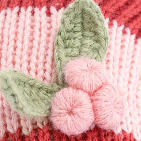 Cuddle Decor Cuddle Kind Baby Candy Cane Blush Stripe close up