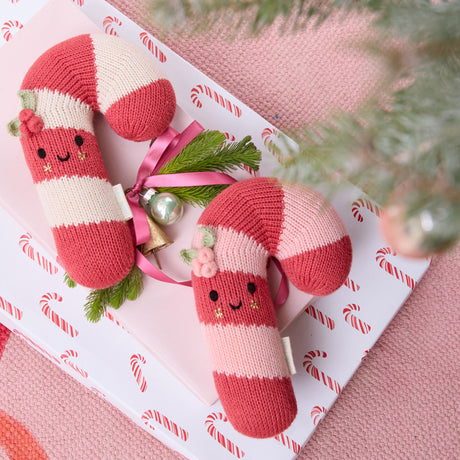 Cuddle Decor Cuddle Kind Baby Candy Cane Blush Stripe set