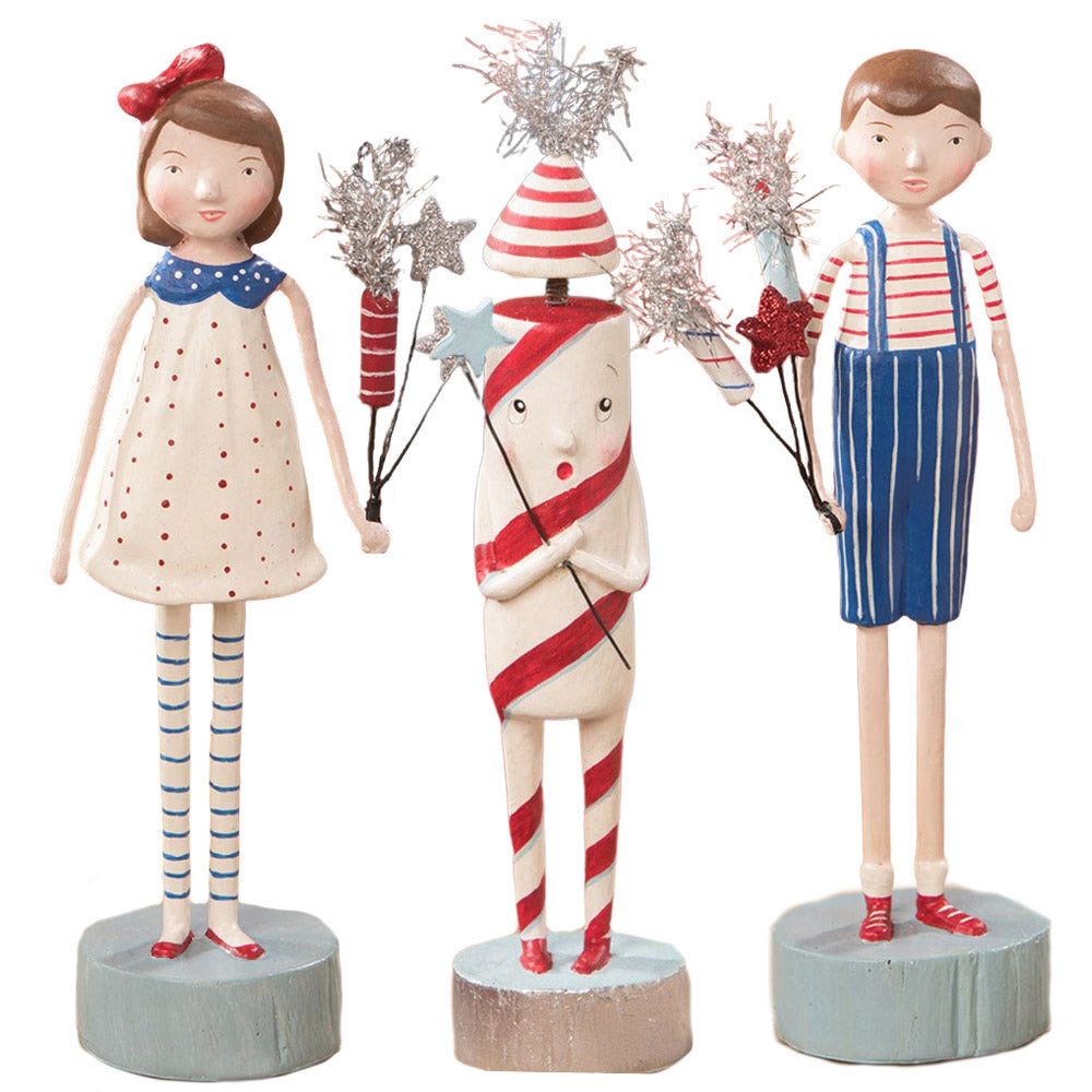 Firecracker Party Figurines by Bethany Lowe - Set of 3