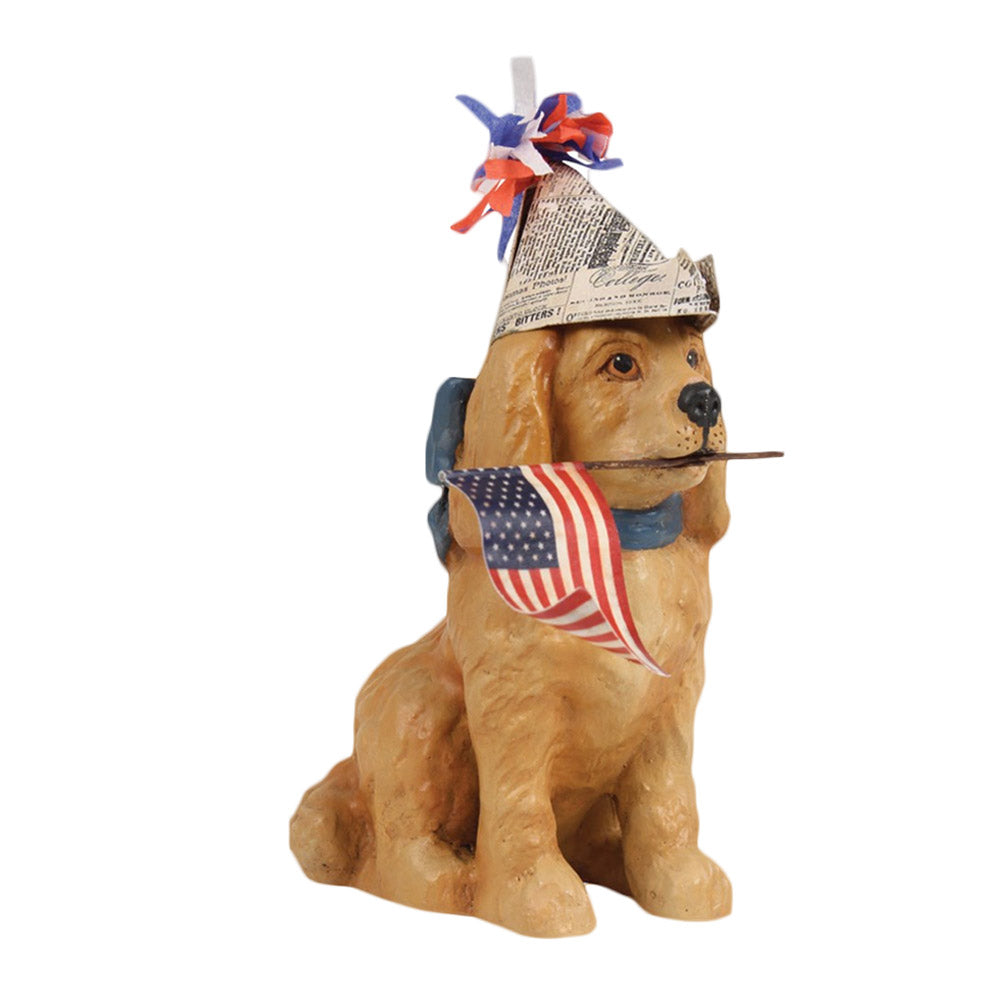 Let Freedom Ring Dog Figurine by Bethany Lowe