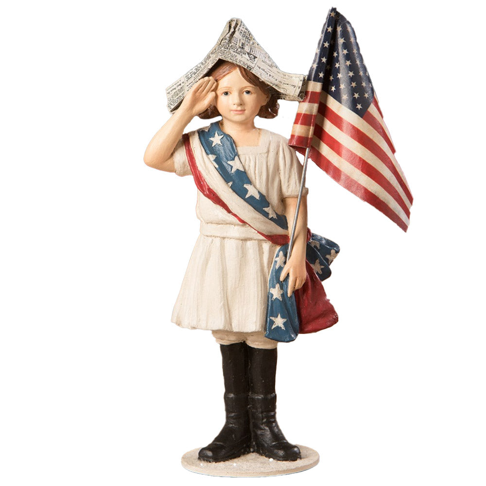 Stars and Stripes Girl Patriotic Figurine by Bethany Lowe