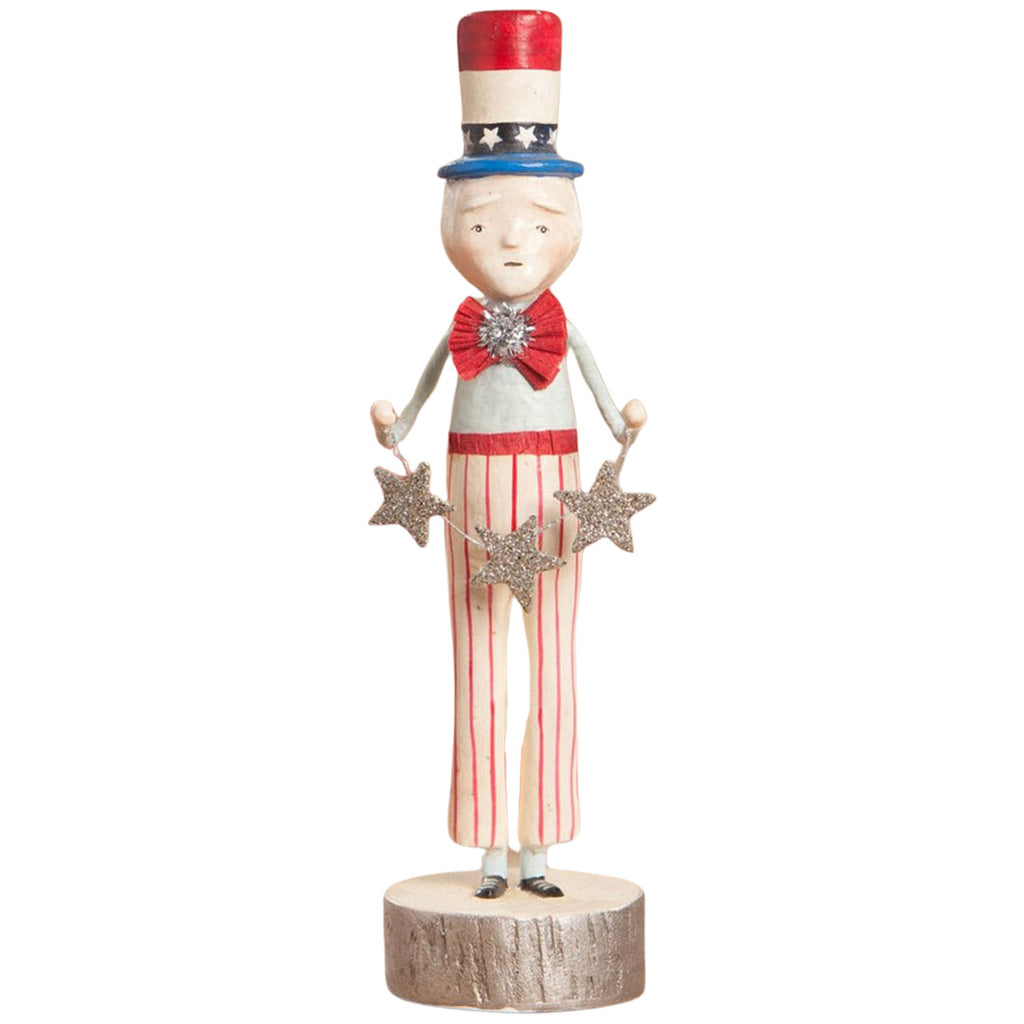 Uncle Sam With Star Garland Collectible Figurine Fourth of July