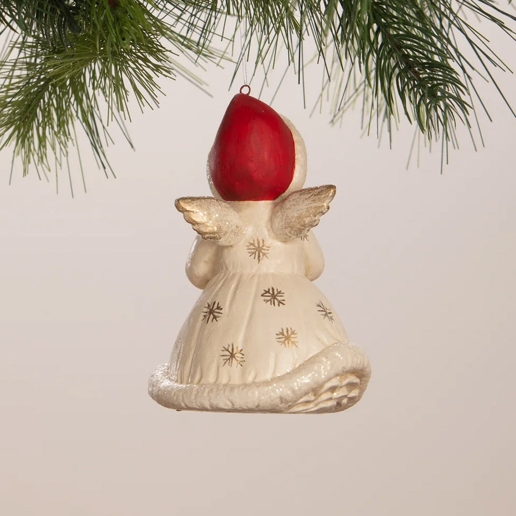 Bethany Lowe Angel Holding Candle Ornament back