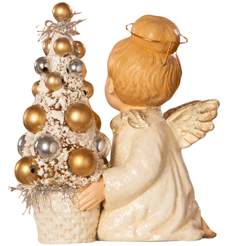 Bethany Lowe Angelic Angel with Tree back white