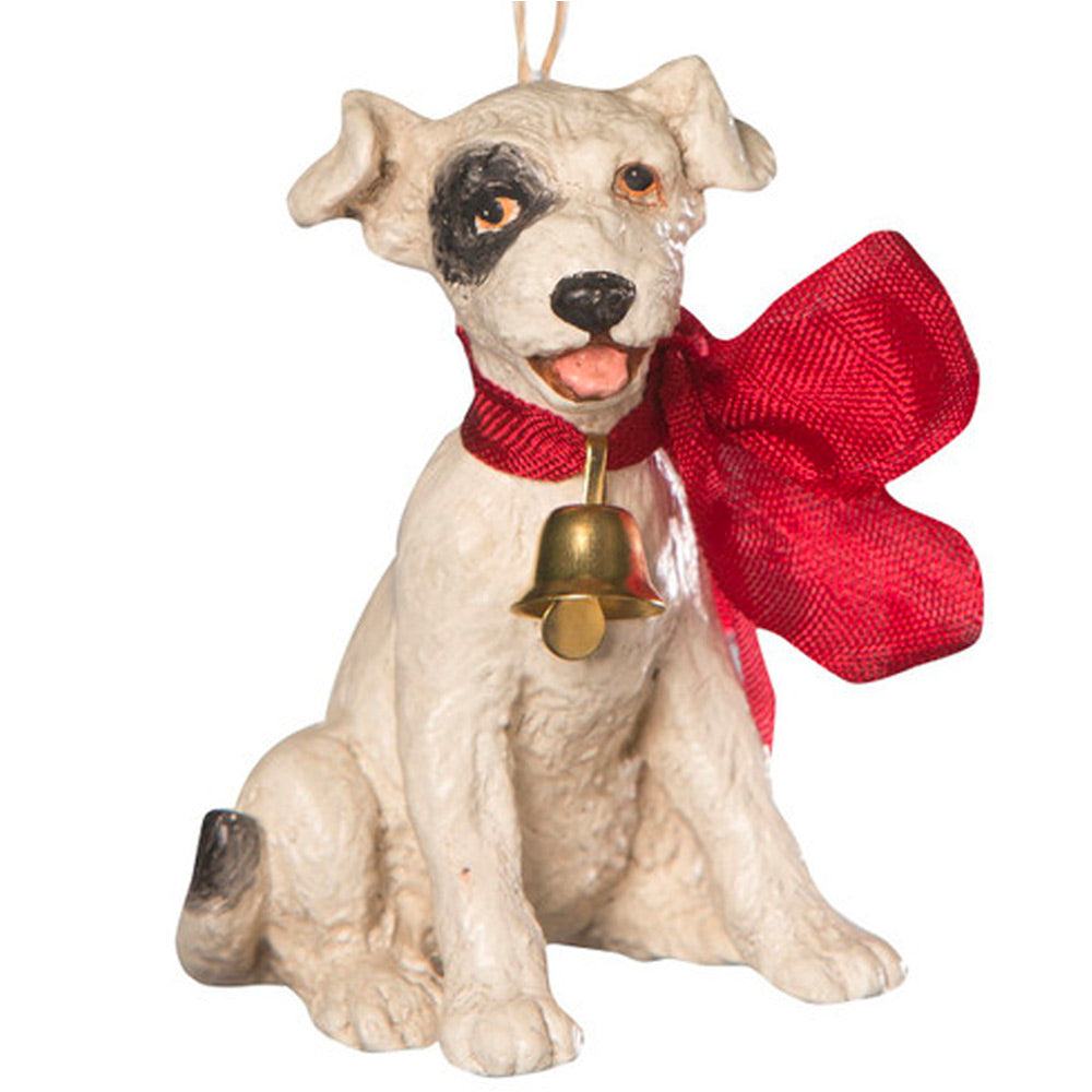 Big Bow Puppy Ornament by Bethany Lowe, Christmas Ornaments