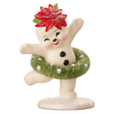 Cuddle Decor Bethany Lowe Dancing Snowman Girl front white
