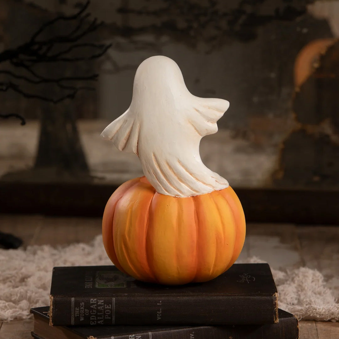 Bethany Lowe Ghost on Jack O Lantern back lifestyle