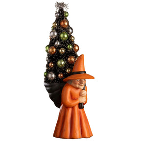 Bethany Lowe Witch Carrying Tree front
