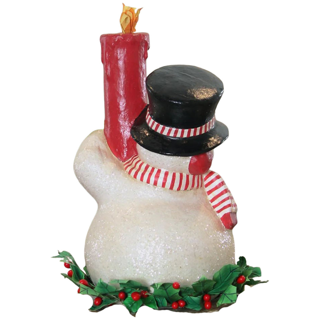 Bethany Lowe Holly Berry Snowman and Candle back