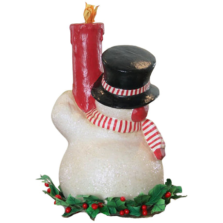 Bethany Lowe Holly Berry Snowman and Candle back
