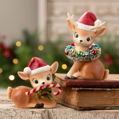Cuddle Decor Bethany Lowe Jingle Santa's Reindeer set lifestyle