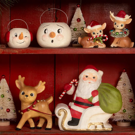 Cuddle Decor Bethany Lowe Jingle Santa's Reindeer set lifestyle