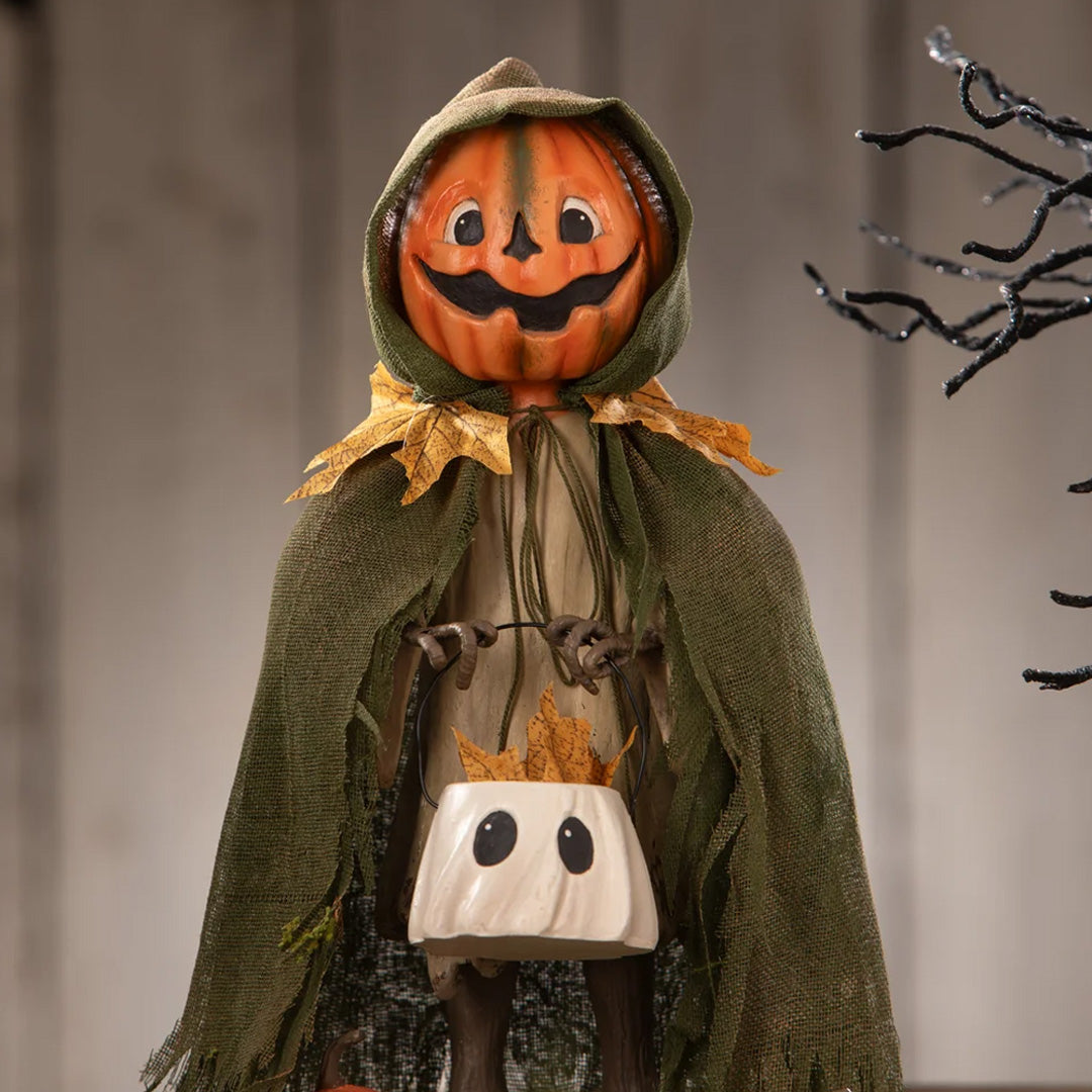 Bethany Lowe Jolly Jack Pumpkin front lifestyle close up