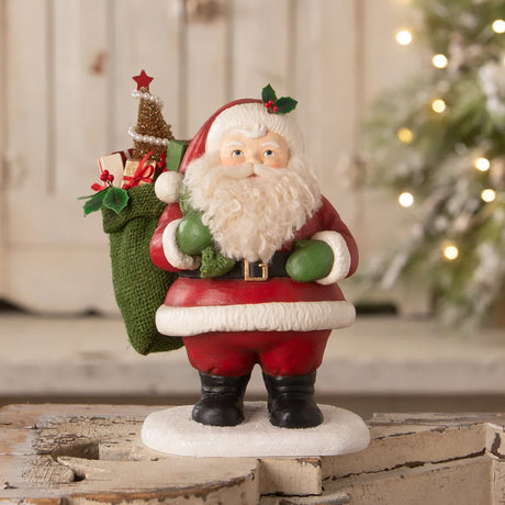 Bethany Lowe Jolly Retro Santa Claus front lifestyle