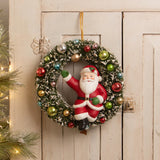Bethany Lowe Kitschmas Santa in Wreath Ornament