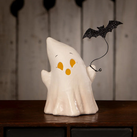 Bethany Lowe Luminary Boo with Bat front lifestyle lighted