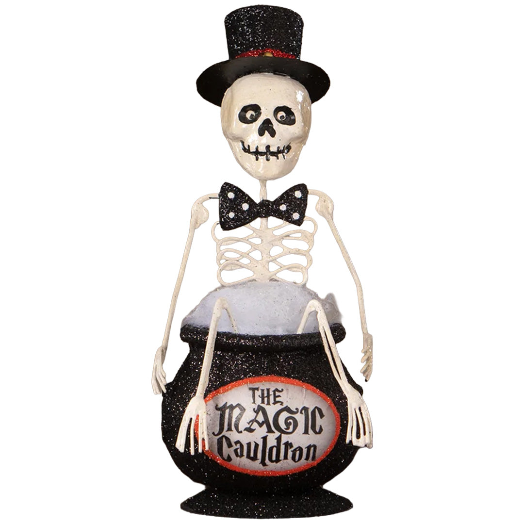 Bethany Lowe Magic Cauldron Skeleton front