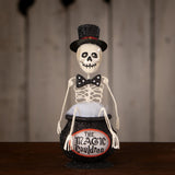 Bethany Lowe Magic Cauldron Skeleton front lifestyle