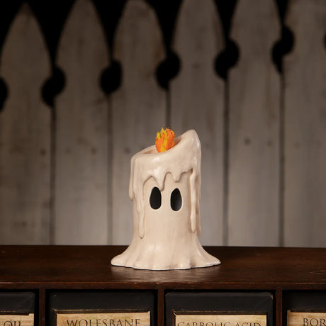 Bethany Lowe Medium Flamin Candle Luminary front lifestyle