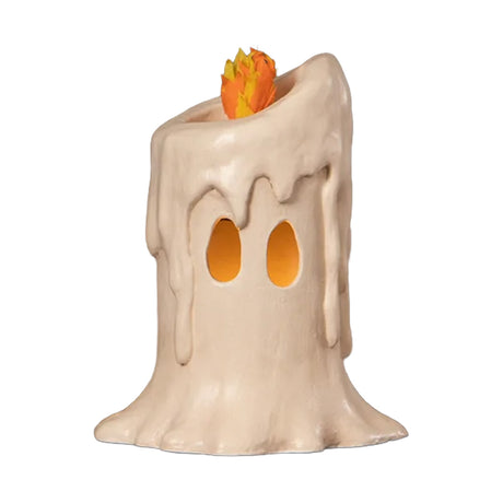 Bethany Lowe Medium Flamin Candle Luminary front lighted