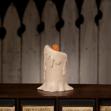 Bethany Lowe Medium Flamin Candle Luminary back lifestyle
