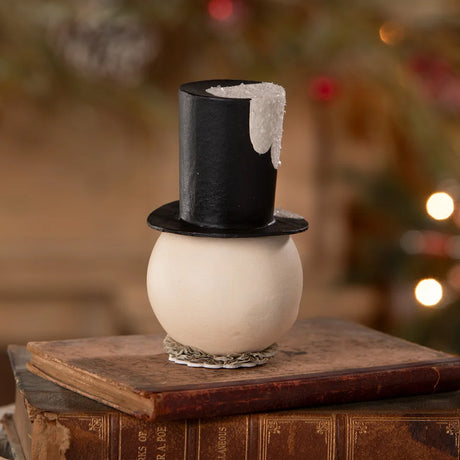 Cuddle Decor Bethany Lowe Mr. Snowman Container back lifestyle