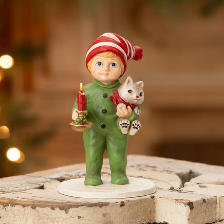 Cuddle Decor Bethany Lowe Noah with Cat front lifestyle