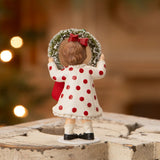 Cuddle Decor Bethany Lowe Noelle with Wreath back lifestyle