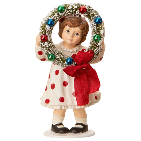 Cuddle Decor Bethany Lowe Noelle with Wreath front