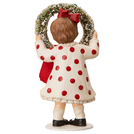 Cuddle Decor Bethany Lowe Noelle with Wreath back