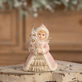 Bethany Lowe Pastel Angel Holding Tree Ornament front lifestyle