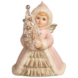 Bethany Lowe Pastel Angel Holding Tree Ornament front