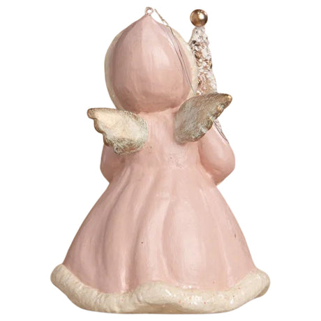 Bethany Lowe Pastel Angel Holding Tree Ornament back