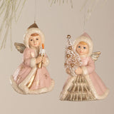 Bethany Lowe Pastel Angel Holding Tree Ornament set