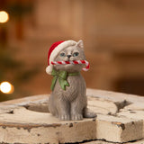 Cuddle Decor Bethany Lowe Peppermint Kitty front lifestyle