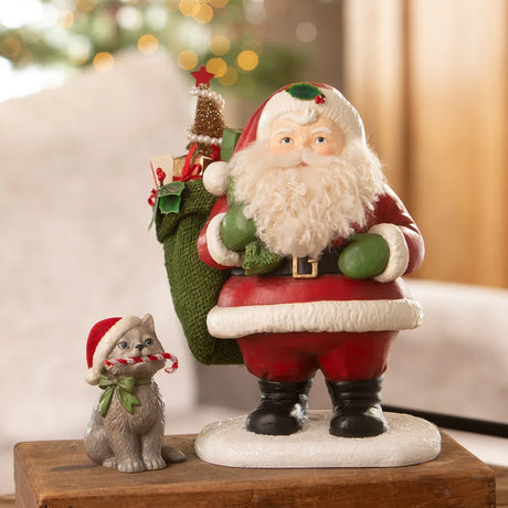 Cuddle Decor Bethany Lowe Peppermint Kitty set lifestyle