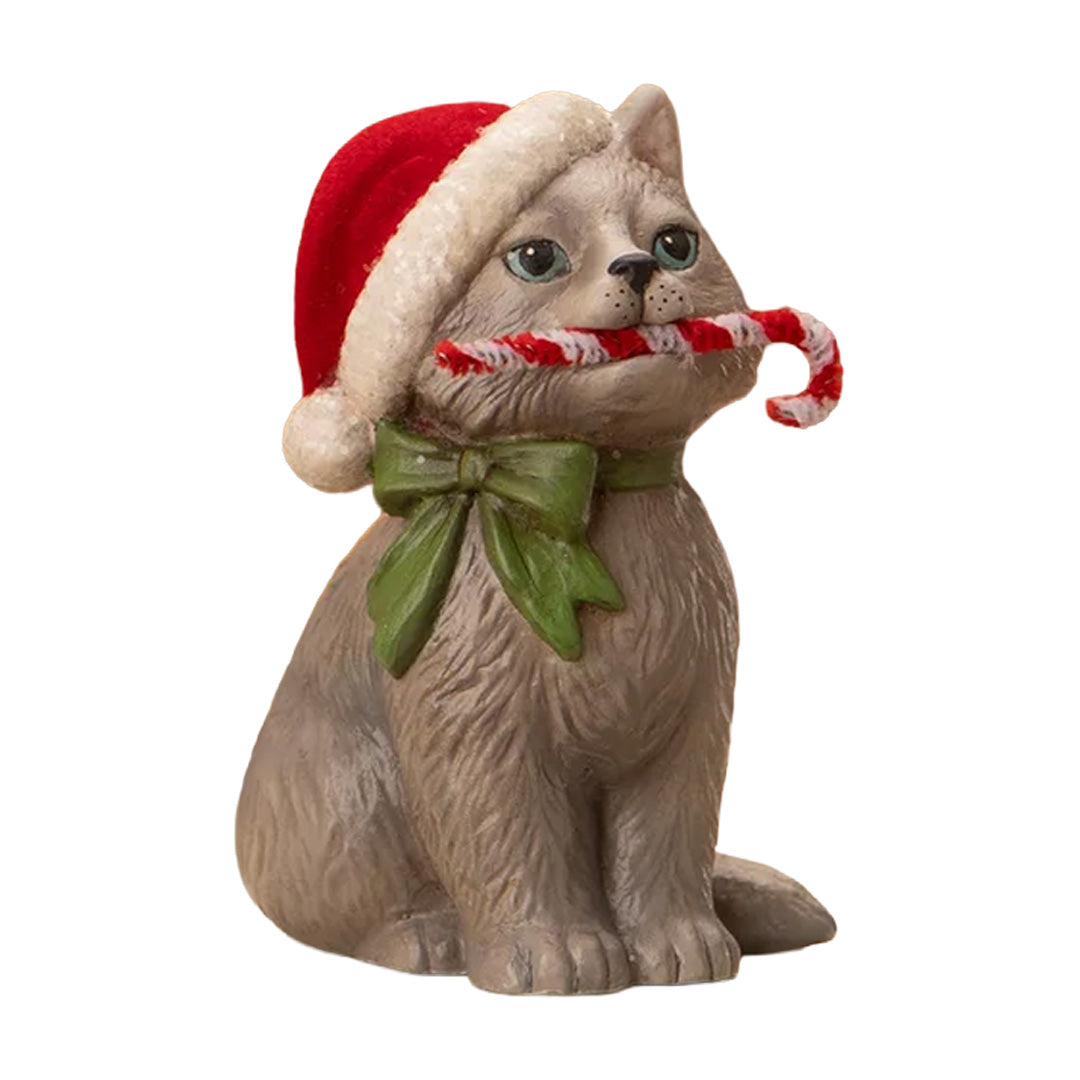Cuddle Decor Bethany Lowe Peppermint Kitty front