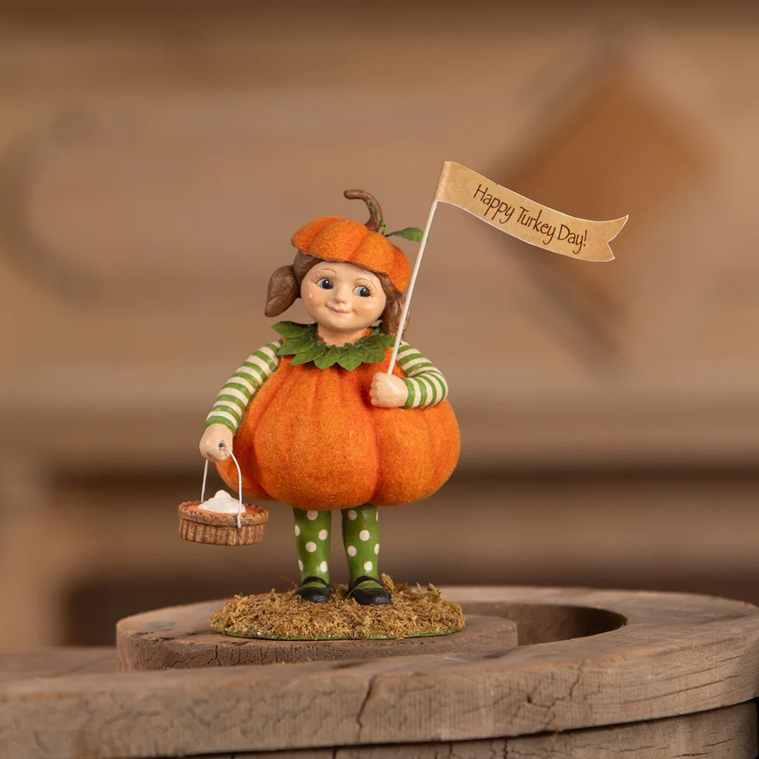 Bethany Lowe Petunia Pumpkin Pie front lifestyle